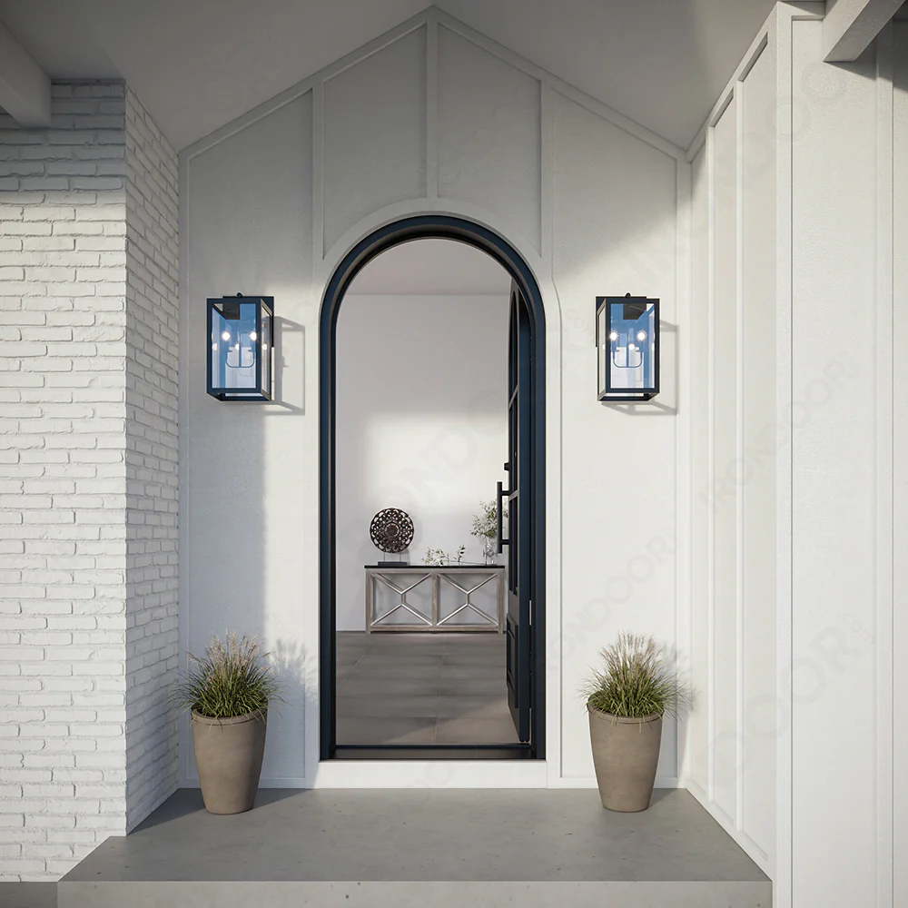 Biltmore 23 Black Single - Round Wrought Exterior Iron Door - Image 3