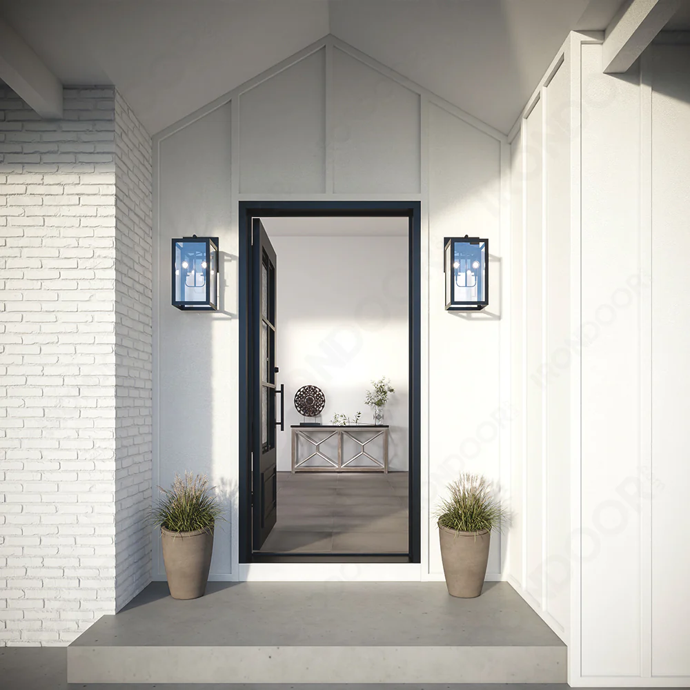 Biltmore 23 Single Black Wrought Iron Exterior Door - Image 3