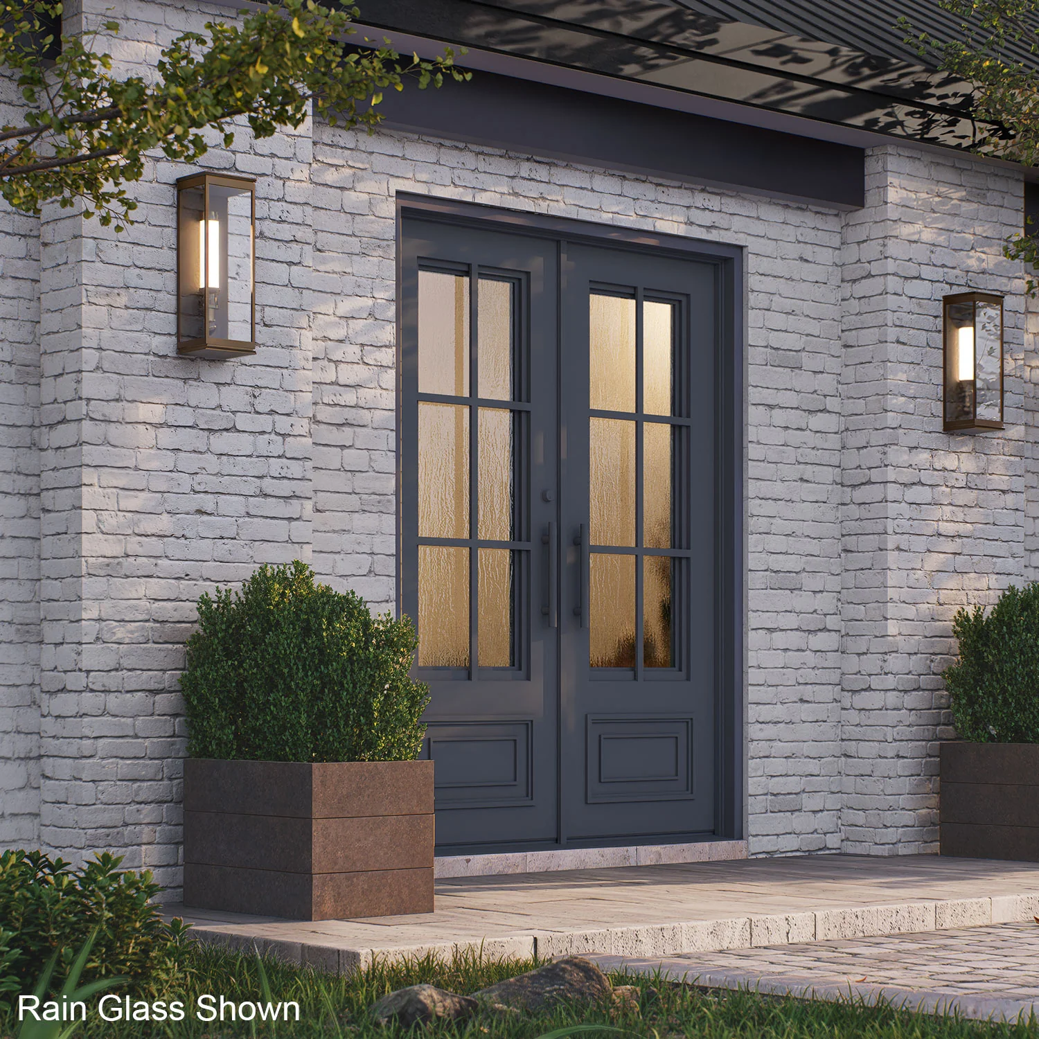 Biltmore 43 Black Double Wrought Iron Exterior Door - Prehung Double Front Doors - Image 3