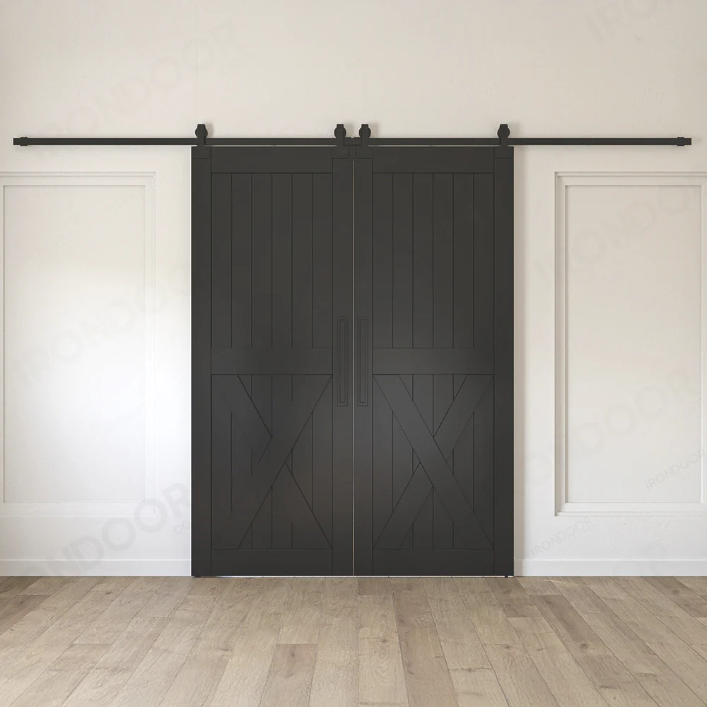 Farmhouse Black Double Barn Door - Image 3