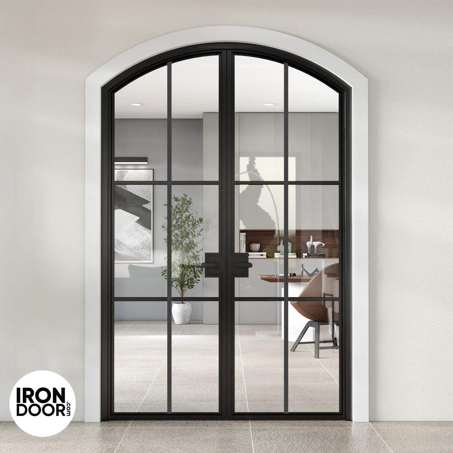Liteair 23 Eyebrow Top Interior Double Steel Interior French Door