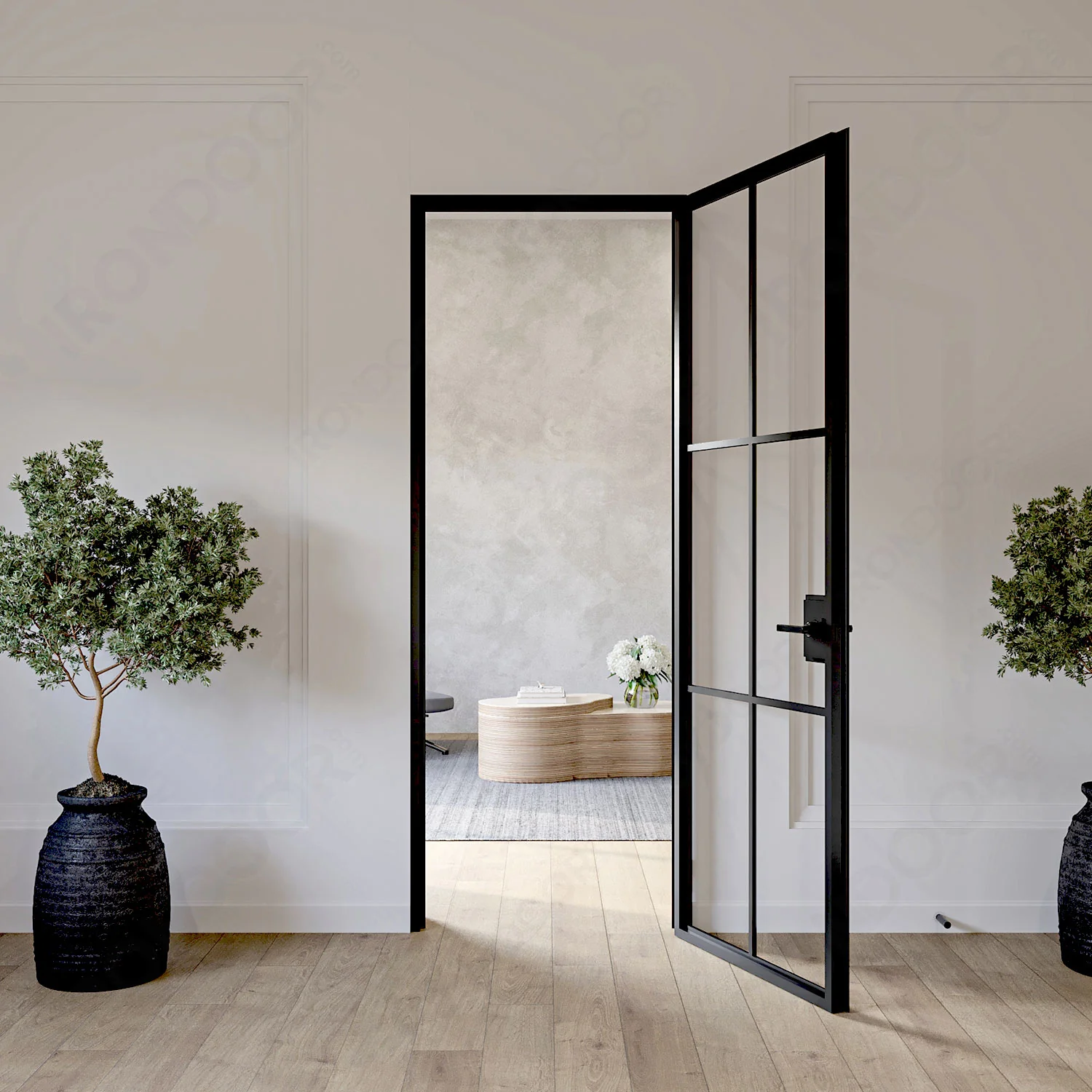 Liteair 23 Black Interior Single - Steel Interior Door - Image 3