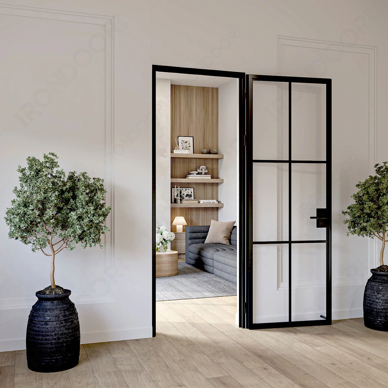 Liteair 23 Black Interior Single - Steel Interior Door - Image 4