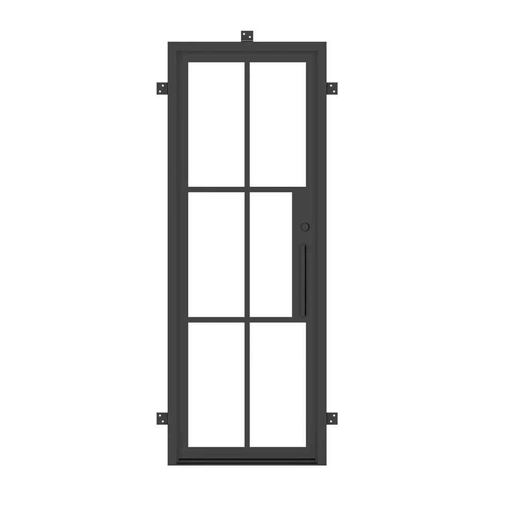 Liteair 23 Black - Single Steel French Exterior Door - Image 2