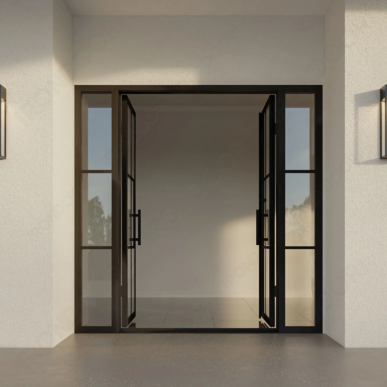 Liteair 43 - Double Steel French exterior door with Sidelights - Image 3