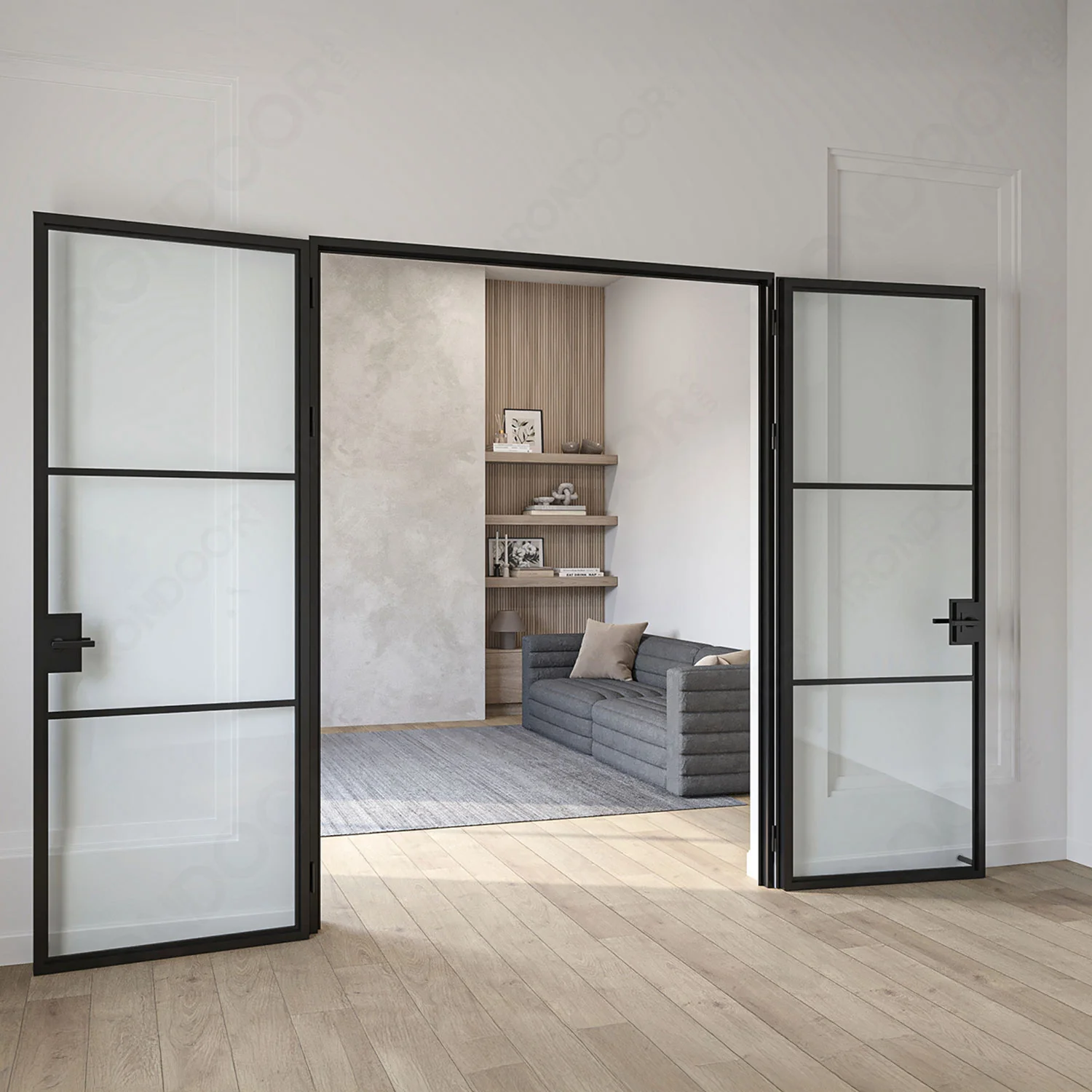 Interior Doors - Openair 43 Interior Double Steel Interior French Door - Image 3