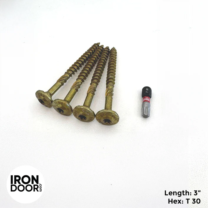 Iron Door Exterior Install Lag Bolts